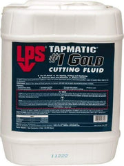 LPS - Tapmatic #1 Gold, 5 Gal Pail Cutting & Tapping Fluid - Straight Oil, For Boring, Broaching, Drilling, Engraving, Facing, Milling, Reaming, Sawing, Tapping, Threading, Turning - Apex Tool & Supply