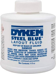 Dykem - Blue Layout Fluid - 4 Ounce Brush Top Can - Apex Tool & Supply