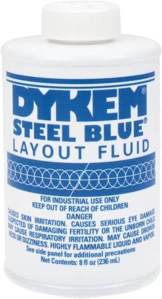 Dykem - Blue Layout Fluid - 8 Ounce Brush Top Can - Apex Tool & Supply