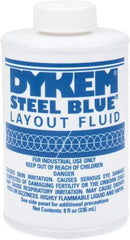 Dykem - Blue Layout Fluid - 8 Ounce Brush Top Can - Apex Tool & Supply