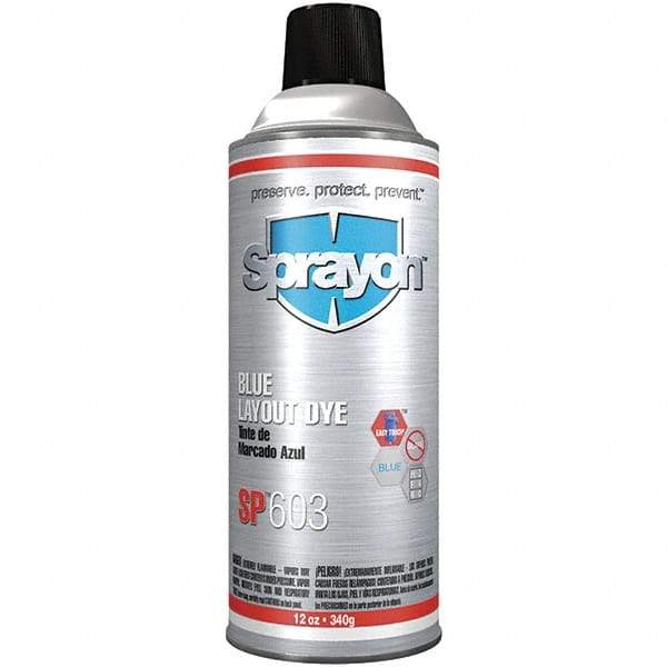 Sprayon - Blue Layout Fluid - 12 Ounce Aerosol Can - Apex Tool & Supply