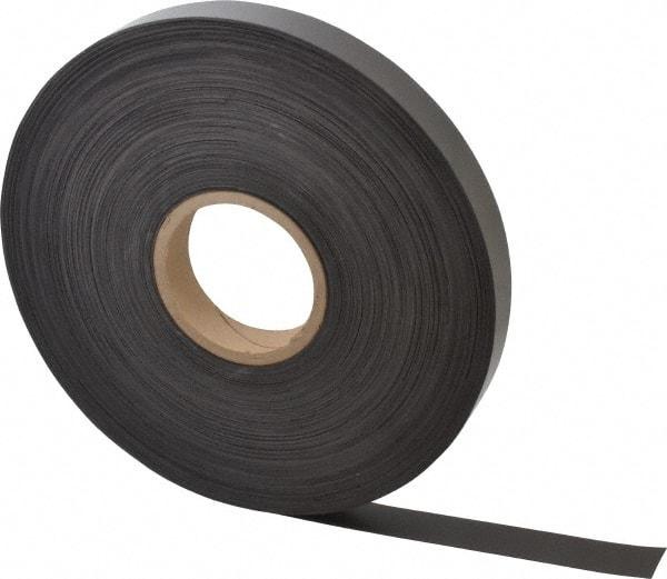 Mag-Mate - 200' Long x 1" Wide x 1/32" Thick Flexible Magnetic Strip - 8 Lb Max Pull Force, 4 Linear Ft/Lb Magnetic Pull Force, Plain Back - Apex Tool & Supply
