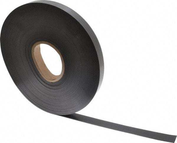 Mag-Mate - 100' Long x 1" Wide x 1/16" Thick Flexible Magnetic Strip - 12 Lb Max Pull Force, 6 Linear Ft/Lb Magnetic Pull Force, Plain Back - Apex Tool & Supply