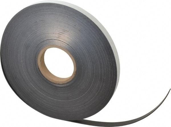 Mag-Mate - 100' Long x 3/4" Wide x 1/16" Thick Flexible Magnetic Strip - 10 Lb Max Pull Force, 5 Linear Ft/Lb Magnetic Pull Force, Adhesive Back - Apex Tool & Supply
