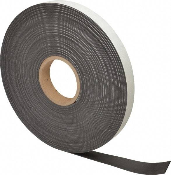 Mag-Mate - 100' Long x 1" Wide x 1/16" Thick Flexible Magnetic Strip - 12 Lb Max Pull Force, 6 Linear Ft/Lb Magnetic Pull Force, Adhesive Back - Apex Tool & Supply