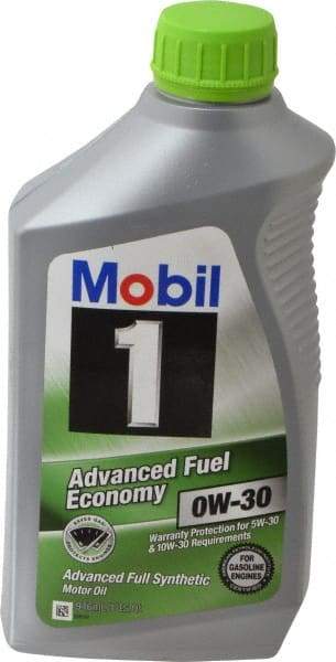 Mobil - 1 Quart Synthetic Engine Oil - Grade 0W-30 - Apex Tool & Supply