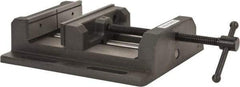 Palmgren - 8" Jaw Opening Capacity x 2" Throat Depth, Horizontal Drill Press Vise - 8" Wide Jaw, Stationary Base, Standard Speed, 15-1/2" OAL x 3-9/16" Overall Height - Apex Tool & Supply