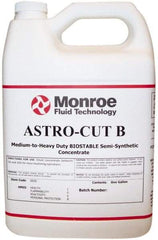 Monroe Fluid Technology - Astro-Cut B, 1 Gal Bottle Cutting & Grinding Fluid - Semisynthetic, For CNC Milling, Drilling, Tapping, Turning - Apex Tool & Supply