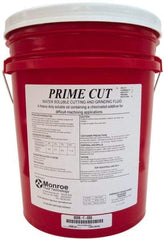 Monroe Fluid Technology - Prime Cut, 5 Gal Pail Cutting & Grinding Fluid - Water Soluble, For CNC Milling, Drilling, Tapping, Turning - Apex Tool & Supply
