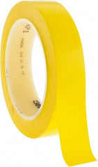 3M - Yellow Solid Color Vinyl Tape - 1" Wide x 108' Long x 5.2 mil Thick, General Traffic - Apex Tool & Supply