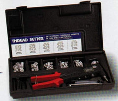 Value Collection - 63 Piece Steel Manual Rivet Nut Tool Kit - #6-32, 3/8-16" Thread - Apex Tool & Supply