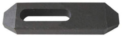 Value Collection - 1/2" Stud, Heat Treated Steel, Plain Strap Clamp - 2.244" Travel, 6" OAL x 1-1/4" Wide x 7/8" High, Black Oxide Finish, Tapered Nose - Apex Tool & Supply