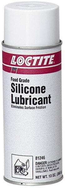 Loctite - 13 oz Aerosol Silicone Lubricant - Translucent, Food Grade - Apex Tool & Supply