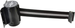 Tensator - 4-1/2" High x 90" Long Wall Mount Tensabarrier - Steel, Black Powdercoat Finish, Black, Use with Tensabarrier - Apex Tool & Supply
