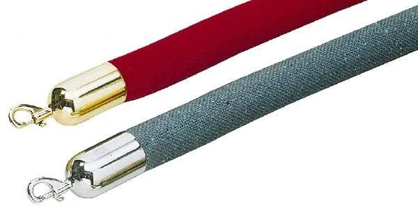 Tensator - 6' Long x 1-1/2" Wide Velour Rope - Black - Apex Tool & Supply