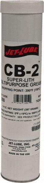 Jet-Lube - 14 oz Cartridge Lithium High Temperature Grease - Amber, High Temperature, 300°F Max Temp, NLGIG 2, - Apex Tool & Supply