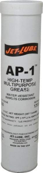 Jet-Lube - 14 oz Cartridge High Temperature Grease - Amber, High Temperature, 550°F Max Temp, NLGIG 2, - Apex Tool & Supply