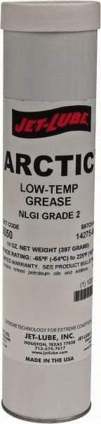 Jet-Lube - 14 oz Cartridge Low Temperature Grease - Amber, Low Temperature, 225°F Max Temp, NLGIG 2, - Apex Tool & Supply