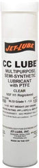 Jet-Lube - 14 oz Cartridge Synthetic General Purpose Grease - Clear, Food Grade, 400°F Max Temp, NLGIG 1-1/2, - Apex Tool & Supply