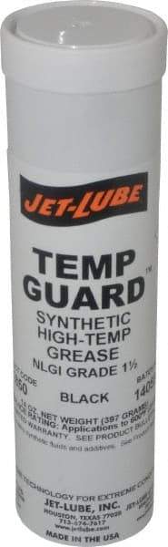 Jet-Lube - 14 oz Cartridge Graphite High Temperature Grease - Black, High/Low Temperature, 600°F Max Temp, NLGIG 1-1/2, - Apex Tool & Supply