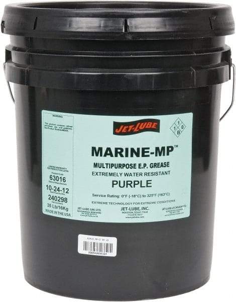 Jet-Lube - 35 Lb Pail Lithium High Temperature Grease - Purple, High/Low Temperature, 325°F Max Temp, NLGIG 2, - Apex Tool & Supply