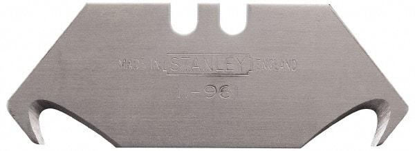 Stanley - 5 Piece Carbon Steel Hook Blade - 2-1/16" OAL, 0.024" Blade Thickness - Apex Tool & Supply