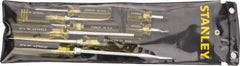 Stanley - 8 Piece Slotted, Phillips & Stubby Screwdriver Set - Bit Sizes: Philips #1 to #3, Tip Thickness: 1/4, 5/16 & 3/8 - Apex Tool & Supply