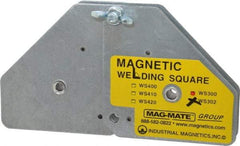 Mag-Mate - 7-5/8" Wide x 1-3/8" Deep x 3-3/4" High, Rare Earth Magnetic Welding & Fabrication Square - 120 Lb Average Pull Force - Apex Tool & Supply