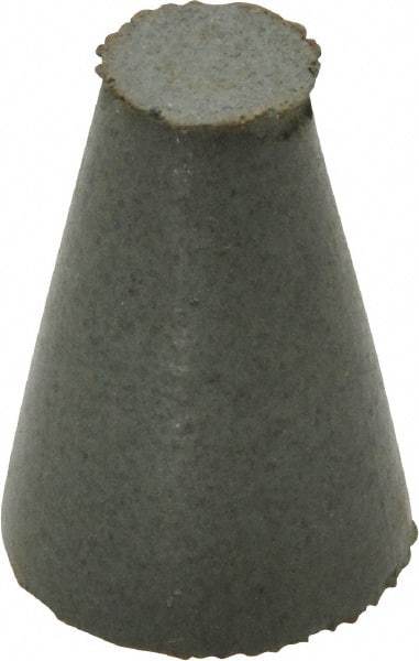 Cratex - 5/8" Max Diam x 1" Long, Taper, Rubberized Point - Coarse Grade, Silicon Carbide, 1/4" Arbor Hole, Unmounted - Apex Tool & Supply