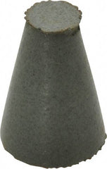 Cratex - 5/8" Max Diam x 1" Long, Taper, Rubberized Point - Coarse Grade, Silicon Carbide, 1/4" Arbor Hole, Unmounted - Apex Tool & Supply