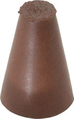 Cratex - 5/8" Max Diam x 1" Long, Taper, Rubberized Point - Fine Grade, Silicon Carbide, 1/4" Arbor Hole, Unmounted - Apex Tool & Supply