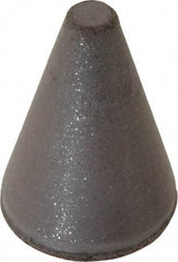 Cratex - 7/8" Max Diam x 1-1/4" Long, Taper, Rubberized Point - Medium Grade, Silicon Carbide, 1/4" Arbor Hole, Unmounted - Apex Tool & Supply