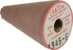 Cratex - 7/8" Max Diam x 1-1/4" Long, Taper, Rubberized Point - Fine Grade, Silicon Carbide, 1/4" Arbor Hole, Unmounted - Apex Tool & Supply