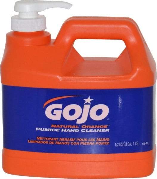 GOJO - 1/2 Gal Pump Bottle Liquid Hand Cleaner - General Duty, Orange Scent - Apex Tool & Supply