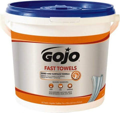 GOJO - Pre-Moistened Hand Cleaning Wipes - Center Pull, 12-1/4" x 10-1/2" Sheet Size, Blue - Apex Tool & Supply