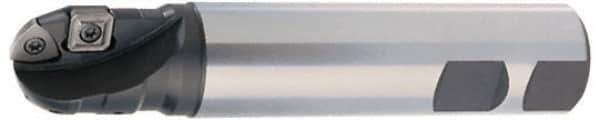 Kennametal - 1-1/4" Cut Diam, 1.19" Max Depth of Cut, 1-1/4" Shank Diam, 5.12" OAL, Indexable Ball Nose End Mill - 1.73" Head Length, Straight Shank, 4.347 Toolholder, SPGX 0903AP, WPGX 07T312.160 Insert - Apex Tool & Supply