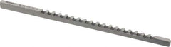 Dumont Minute Man - 3mm Keyway Width, Style A, Keyway Broach - High Speed Steel, Bright Finish, 1/8" Broach Body Width, 13/64" to 1-1/8" LOC, 5" OAL, 650 Lbs Pressure for Max LOC - Apex Tool & Supply