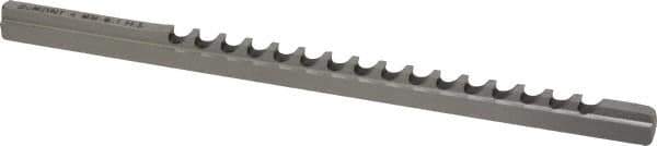 Dumont Minute Man - 4mm Keyway Width, Style B-1, Keyway Broach - High Speed Steel, Bright Finish, 1/4" Broach Body Width, 19/64" to 1-11/16" LOC, 6-3/4" OAL, 1,140 Lbs Pressure for Max LOC - Apex Tool & Supply