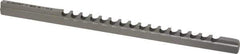 Dumont Minute Man - 4mm Keyway Width, Style B-1, Keyway Broach - High Speed Steel, Bright Finish, 1/4" Broach Body Width, 19/64" to 1-11/16" LOC, 6-3/4" OAL, 1,140 Lbs Pressure for Max LOC - Apex Tool & Supply