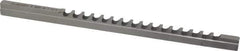 Dumont Minute Man - 5mm Keyway Width, Style B-1, Keyway Broach - High Speed Steel, Bright Finish, 1/4" Broach Body Width, 19/64" to 1-11/16" LOC, 6-3/4" OAL, 1,860 Lbs Pressure for Max LOC - Apex Tool & Supply