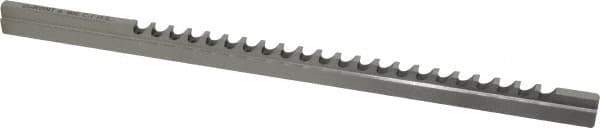 Dumont Minute Man - 6mm Keyway Width, Style C, Keyway Broach - High Speed Steel, Bright Finish, 3/8" Broach Body Width, 25/64" to 2-1/2" LOC, 11-3/4" OAL, 2,100 Lbs Pressure for Max LOC - Apex Tool & Supply