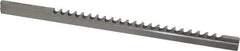 Dumont Minute Man - 6mm Keyway Width, Style C, Keyway Broach - High Speed Steel, Bright Finish, 3/8" Broach Body Width, 25/64" to 2-1/2" LOC, 11-3/4" OAL, 2,100 Lbs Pressure for Max LOC - Apex Tool & Supply