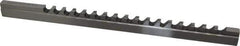 Dumont Minute Man - 10mm Keyway Width, Style D-1, Keyway Broach - High Speed Steel, Bright Finish, 9/16" Broach Body Width, 1" to 6" LOC, 13-7/8" OAL, 6,500 Lbs Pressure for Max LOC - Apex Tool & Supply