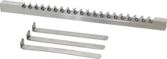 Dumont Minute Man - 18mm Keyway Width, Style E-1, Keyway Broach - High Speed Steel, Bright Finish, 3/4" Broach Body Width, 1" to 6" LOC, 15-1/2" OAL, 10,600 Lbs Pressure for Max LOC - Apex Tool & Supply