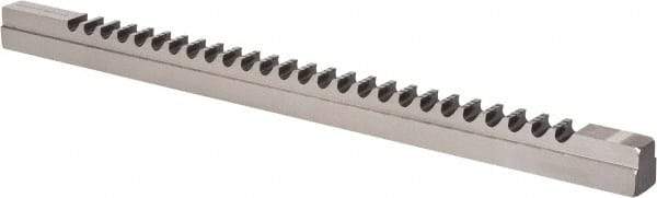 Dumont Minute Man - 20mm Keyway Width, Style F-1, Keyway Broach - High Speed Steel, Bright Finish, 1" Broach Body Width, 1" to 6" LOC, 20-1/4" OAL, 8,800 Lbs Pressure for Max LOC - Apex Tool & Supply