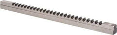 Dumont Minute Man - 20mm Keyway Width, Style F-1, Keyway Broach - High Speed Steel, Bright Finish, 1" Broach Body Width, 1" to 6" LOC, 20-1/4" OAL, 8,800 Lbs Pressure for Max LOC - Apex Tool & Supply