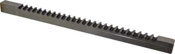 Dumont Minute Man - 24mm Keyway Width, Style F, Keyway Broach - High Speed Steel, Bright Finish, 1" Broach Body Width, 1" to 6" LOC, 20-1/4" OAL, 10,600 Lbs Pressure for Max LOC - Apex Tool & Supply