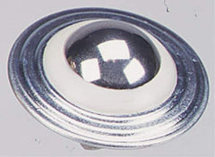 Value Collection - 1 Inch Diameter, Round, Stainless Steel Ball Transfer - 1.8594 Inch Overall Diameter, 1.1719 Inch Mount Height, 125 Lb. Capacity - Apex Tool & Supply