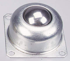 Value Collection - 1-1/2 Inch Diameter, Square, Stainless Steel Ball Transfer - 1.8125 Inch Mount Height, 250 Lb. Capacity - Apex Tool & Supply