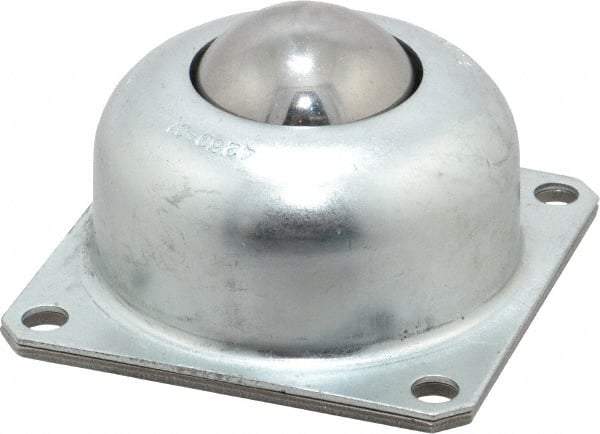 Value Collection - 1-1/2 Inch Diameter, Square, Carbon Steel Ball Transfer - 1.8125 Inch Mount Height, 250 Lb. Capacity - Apex Tool & Supply